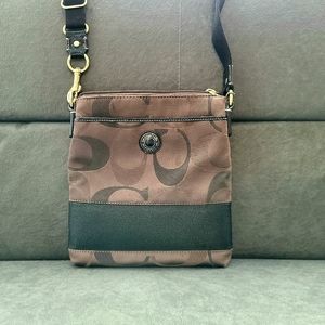 Coach Signature Stripe Small Cross Body Bag